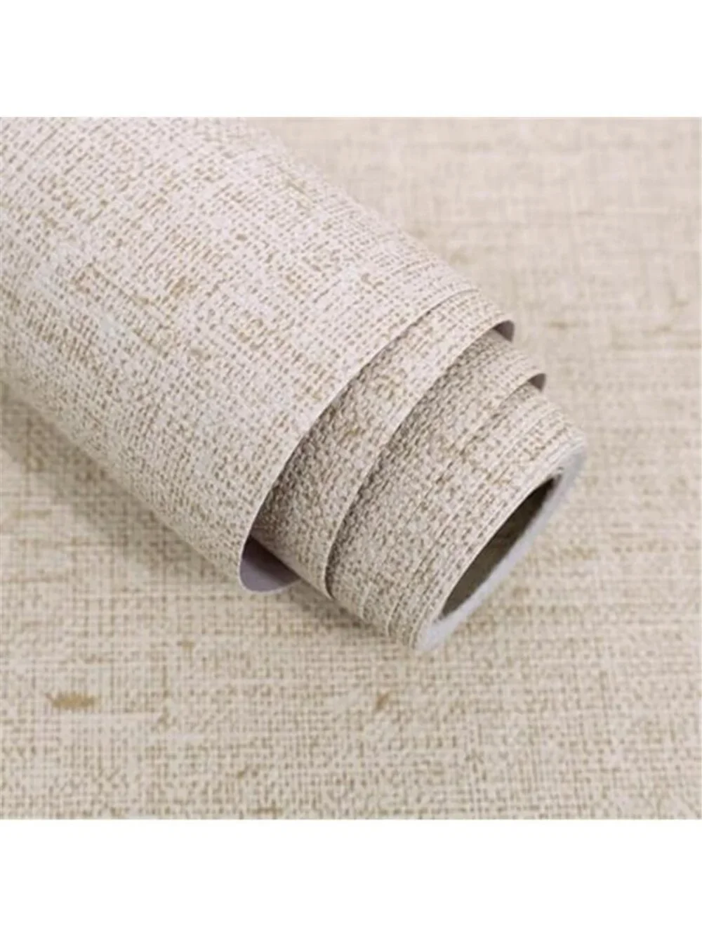 Beige Grasscloth Peel and Stick Wallpaper Textured Contact Paper 15.7